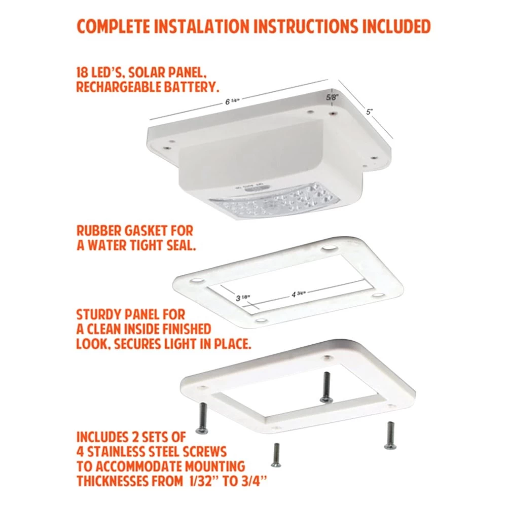 Tri-Lynx® - Rectangular Surface Mount LED Overhead Light With Switch (6.0"L X 5.0"W) 5 Tri-Lynx® - Rectangular Surface Mount LED Overhead Light With Switch (6.0"L X 5.0"W) - Image 3