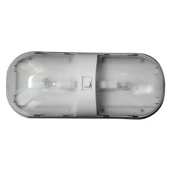 Fasteners Unlimited® - Oval Incandescent Overhead Light With Switch (11.2"L X 5.75"W X 1.87H)
