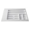 Icon Technologies® 00181 - White Plastic Cutlery Tray With Compartments -Rv Equipment 00181