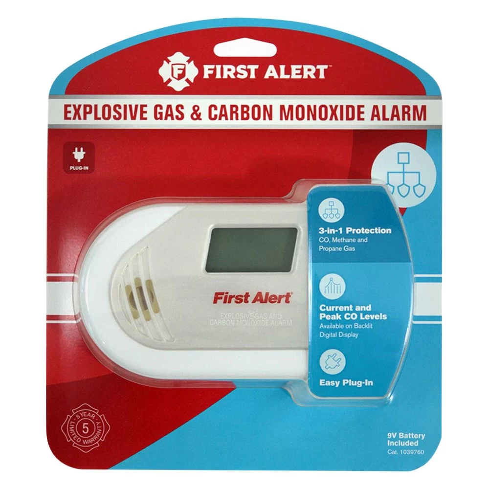 First Alert® - White Surface Mount Explosive Gas/Carbon Monoxide Alarm With Battery Backup & Digital Display 10 First Alert® - White Surface Mount Explosive Gas/Carbon Monoxide Alarm With Battery Backup & Digital Display - Image 8