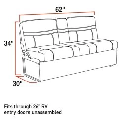 Thomas Payne® - 62" Altoona Jackknife RV Sofa With Kickboard -Rv Equipment 2020135018 6 1