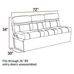 Thomas Payne® - 72" Altoona Jackknife RV Sofa With Kickboard -Rv Equipment 2020135030 6