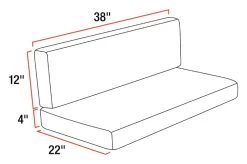 Thomas Payne® 2021100434 - 38" Altoona RV Dinette Replacement Cushions -Rv Equipment 2021100434 8