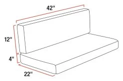 Thomas Payne® 2021100496 - 42" Altoona RV Dinette Replacement Cushions -Rv Equipment 2021100496 8
