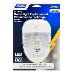 Camco® 41331 - Oblong 160 Lm Surface Mount LED Single Bulb Overhead Light With Switch (7.0"L X 2.0"W X 1.3"D) 12 Camco® 41331 - Oblong 160 Lm Surface Mount LED Single Bulb Overhead Light With Switch (7.0"L X 2.0"W X 1.3"D) -Rv Equipment 41331 5 1
