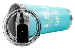 Camco® 53057 - "Life Is Better At The Campsite" 20 Oz. Blue Stainless Steel Thermo Tumbler With "Life Is Better At The Campsite" Logo -Rv Equipment 53057 2