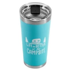 Camco® - "Life Is Better At The Campsite" 20 Oz. Stainless Steel Thermo Tumbler With "Life Is Better At The Campsite" Logo -Rv Equipment 53057 3 1