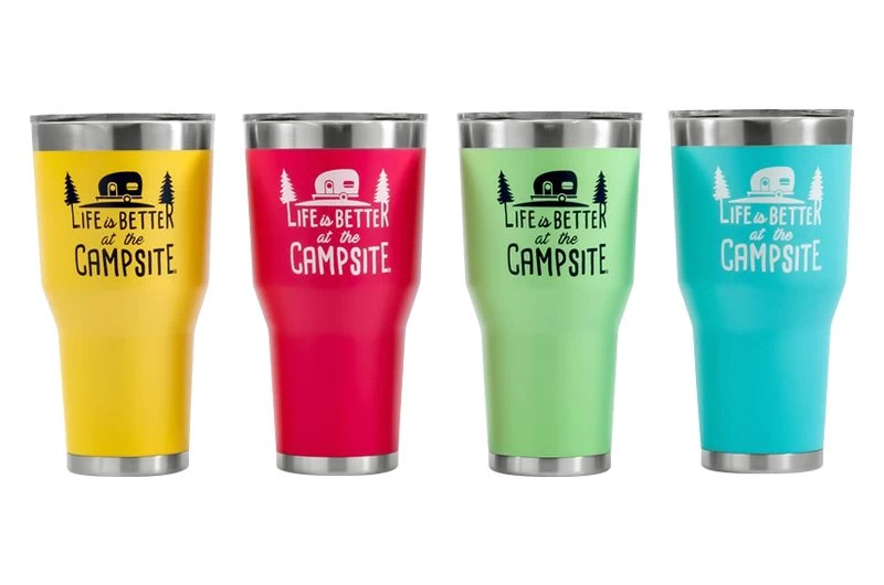 Camco® - "Life Is Better At The Campsite" 30 Oz. Stainless Steel Thermo Tumbler With "Life Is Better At The Campsite" Logo 8 Camco® - "Life Is Better At The Campsite" 30 Oz. Stainless Steel Thermo Tumbler With "Life Is Better At The Campsite" Logo - Image 7