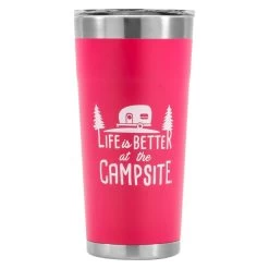 Camco® - "Life Is Better At The Campsite" 20 Oz. Stainless Steel Thermo Tumbler With "Life Is Better At The Campsite" Logo -Rv Equipment 53061 1