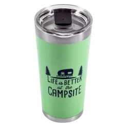 Camco® 53063 - "Life Is Better At The Campsite" 20 Oz. Green Stainless Steel Thermo Tumbler With "Life Is Better At The Campsite" Logo 10 Camco® 53063 - "Life Is Better At The Campsite" 20 Oz. Green Stainless Steel Thermo Tumbler With "Life Is Better At The Campsite" Logo -Rv Equipment 53063 3