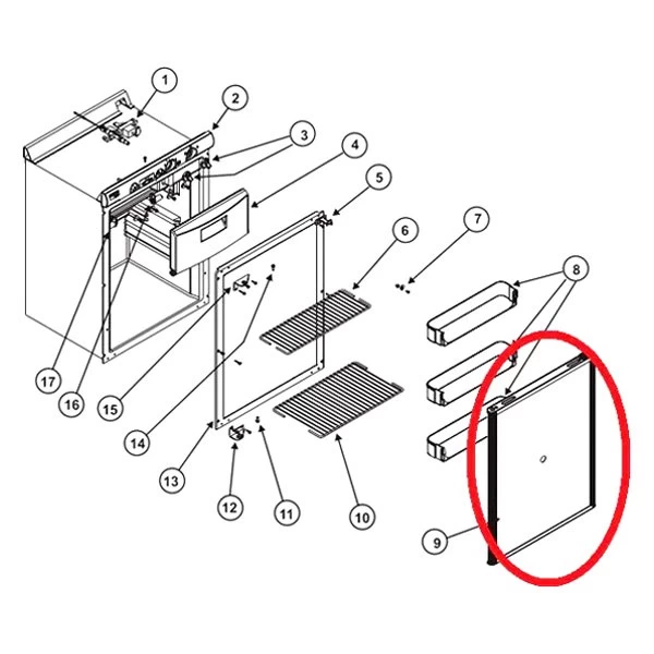 Norcold® - Refrigerator Door For Norcold™ N300, N400, N305, N306 Models 3 Norcold® - Refrigerator Door For Norcold™ N300, N400, N305, N306 Models