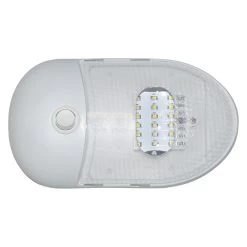 Diamond Group® - Slim Line Oblong 175 Lm Surface Mount LED Single Bulb Overhead Light With Switch (7.5"L X 4.5"W X 1.0"D)