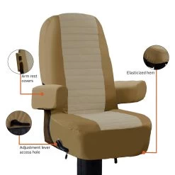Classic Accessories® - OverDrive™ Tan RV Captain Seat Cover -Rv Equipment 80 112 012401 00 10