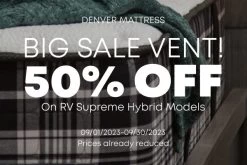 Denver Mattress® - Luxe 2 Memory Foam Small King Gray Plush RV Mattress With Square-Cut Corners 75"L X 72"W X 9"H -Rv Equipment denver mattress promo 1 8